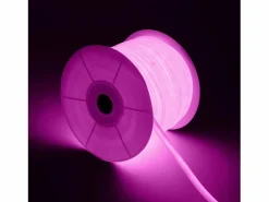 Outlet Tira LED Neón Regulable 220V BOBINA 50m Rosa Circular 360 9W/m Corte 100cm IP67 Rosa Guirnalda Luminosa