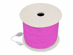 Outlet Tira LED Neón Regulable 220V BOBINA 50m Rosa Circular 360 9W/m Corte 100cm IP67 Rosa Guirnalda Luminosa