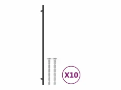 Sale vidaxl Tiradores para armarios 10 uds acero inoxidable 480 mm Negro