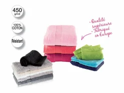 Clearance Atmosphera Toalla de baño Algodón 450 g/m² (50 x 90 cm) Blanco