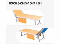 Beach & Garden Toalla de micrifibra para tumbona de playa y piscina con 2 bolsillos -