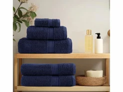Toallas baño 10 uds 100% algodón marino 100x150 cm 600 gsm ES514915