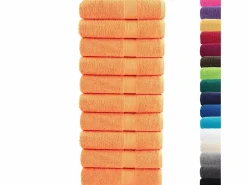 Outlet Toallas de baño 10 uds 100% algodón verde 100x150 cm 600 gsm ES146378 Textil De Baño|Textil De Baño