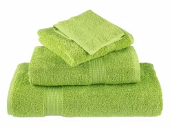 Discount Toallas de baño 4 uds 100% algodón 100x150 cm 600 gsm ES575680 Verde