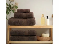 Hot Toallas de baño 10 uds 100% algodón marrón 100x150 cm 600 gsm ES725528 Textil De Baño|Textil De Baño