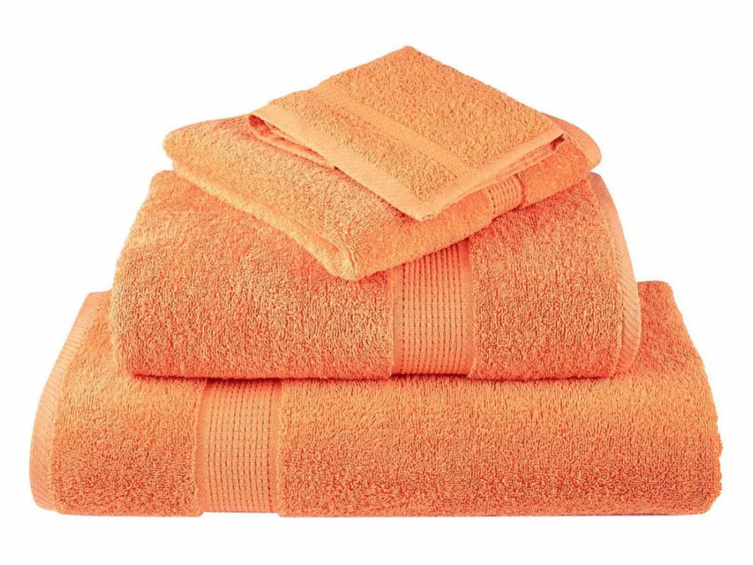 Hot Toallas de baño 4 uds 100% algodón verde 100x150 cm 600 gsm ES766661 Naranja