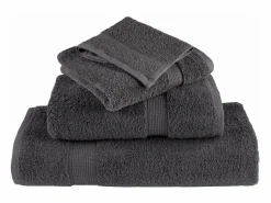 Toallas de baño 2 uds 100% algodón antracita 100x150 cm 600 gsm ES839375