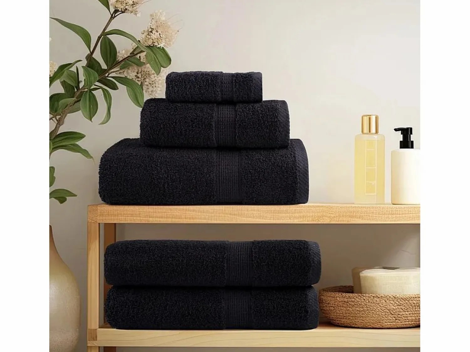 Discount Toallas de baño 4 uds 100% algodón verde 100x150 cm 600 gsm ES652809 Textil De Baño|Textil De Baño