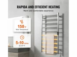 Toallero Calefactable SucceBuy Toallero Calefactable de 10 Barras - , para Baño