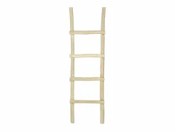 New Toallero escalera con 4 barras - Teca maciza - Color natural - FODNA Accesorios De Cuarto De Baño