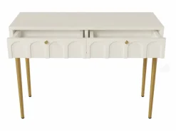 Sale Tocador - 100 x 45 x 75 cm - con 2 cajones - para dormitorio - Aglomerado - blanca Tocador