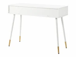 Hot Tocador - 100 x 40 x 76 cm - Escritorio con 2 cajones - Patas metálicas - MDF - (sin espejo) Tocador