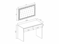 Clearance Vicco Tocador 120x41.8x83 emma Blanco