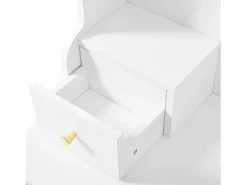 Clearance Tocador con espejo 152×40×105 cm - con taburete - con LED regulable y toma de corriente - con 6 cajones y 4 puertas - Tocador