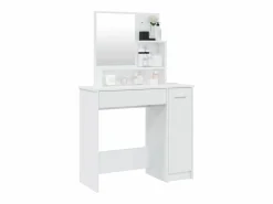 New Tocador con espejo brillante 86,5x35x136 cm Tocador