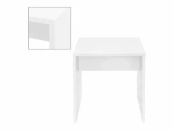 ML-DESIGN Tocador con espejo mesa de maquillaje con luz LED + taburete de madera