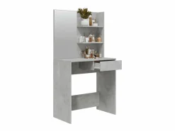 New vidaxl Tocador con espejo color hormigón 74,5x40x141 cm Gris