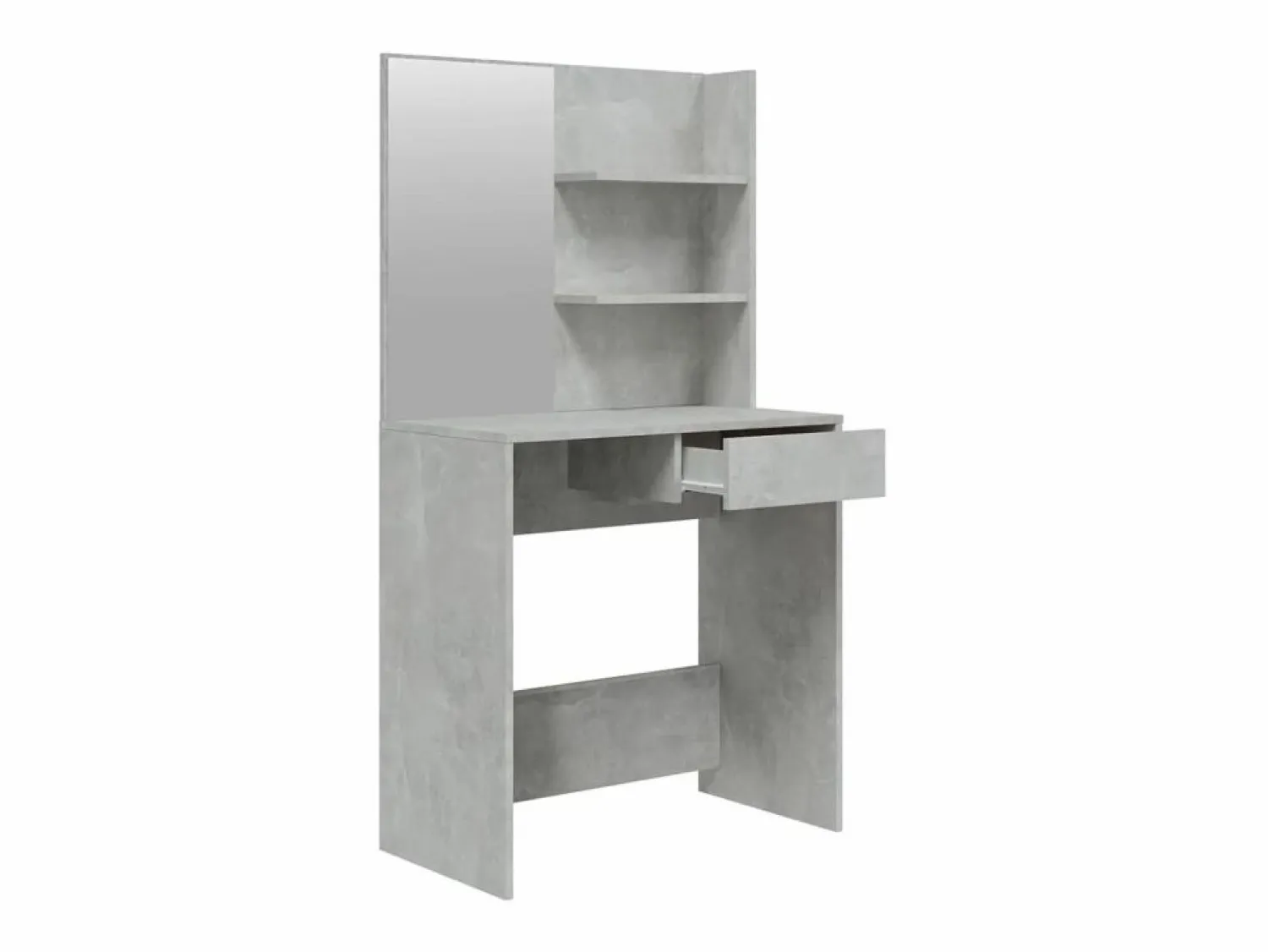 New vidaxl Tocador con espejo color hormigón 74,5x40x141 cm Gris