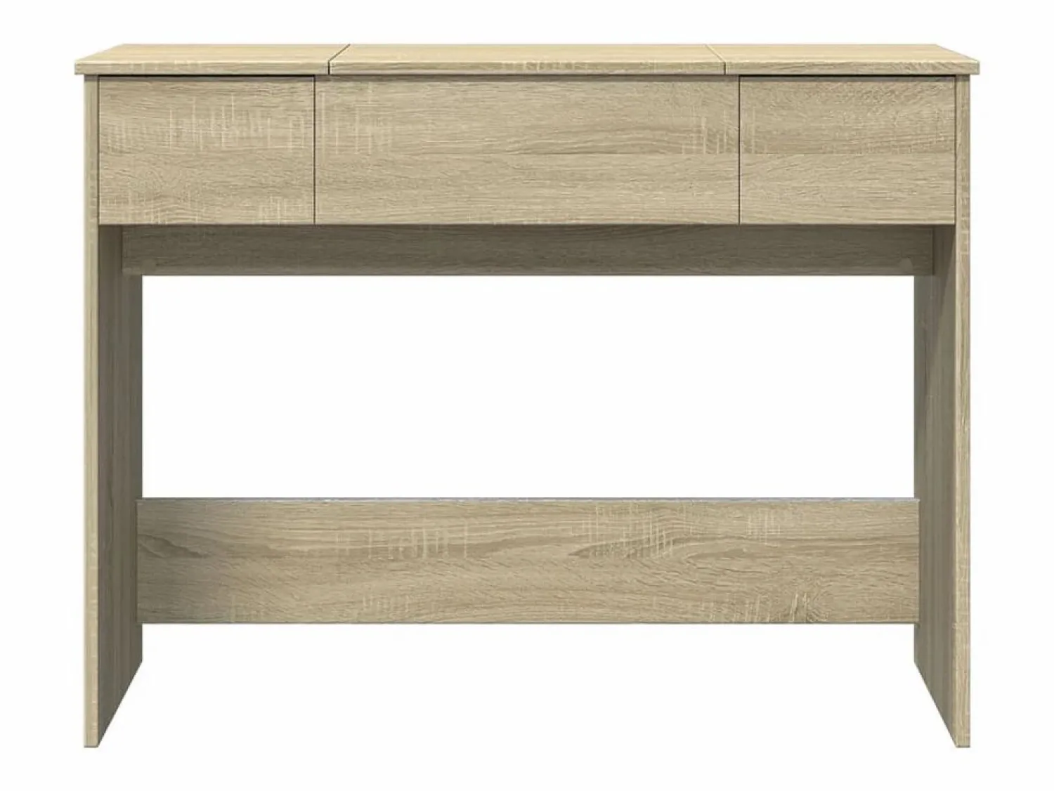 Tocador con espejo color roble Sonoma 100x45x76 cm ES486527 Tocador