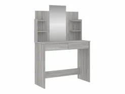 New Tocador con espejo color Sonoma 96x39x142 cm ES878812 Gris