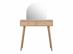 Clearance Tocador con espejo redondeado y 2 cajones de rejilla natural Muebles Niño