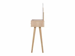 Clearance Tocador con espejo redondeado y 2 cajones de rejilla natural Muebles Niño