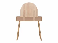 Clearance Tocador con espejo redondeado y 2 cajones de rejilla natural Muebles Niño