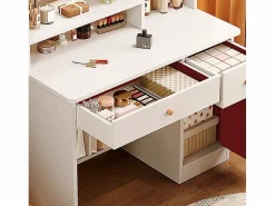 Online TOCADOR CON ESPEJO Y CAJONES MAQUILLAJE GLAMOUR ESCANDINAVO 100 CM Blanco