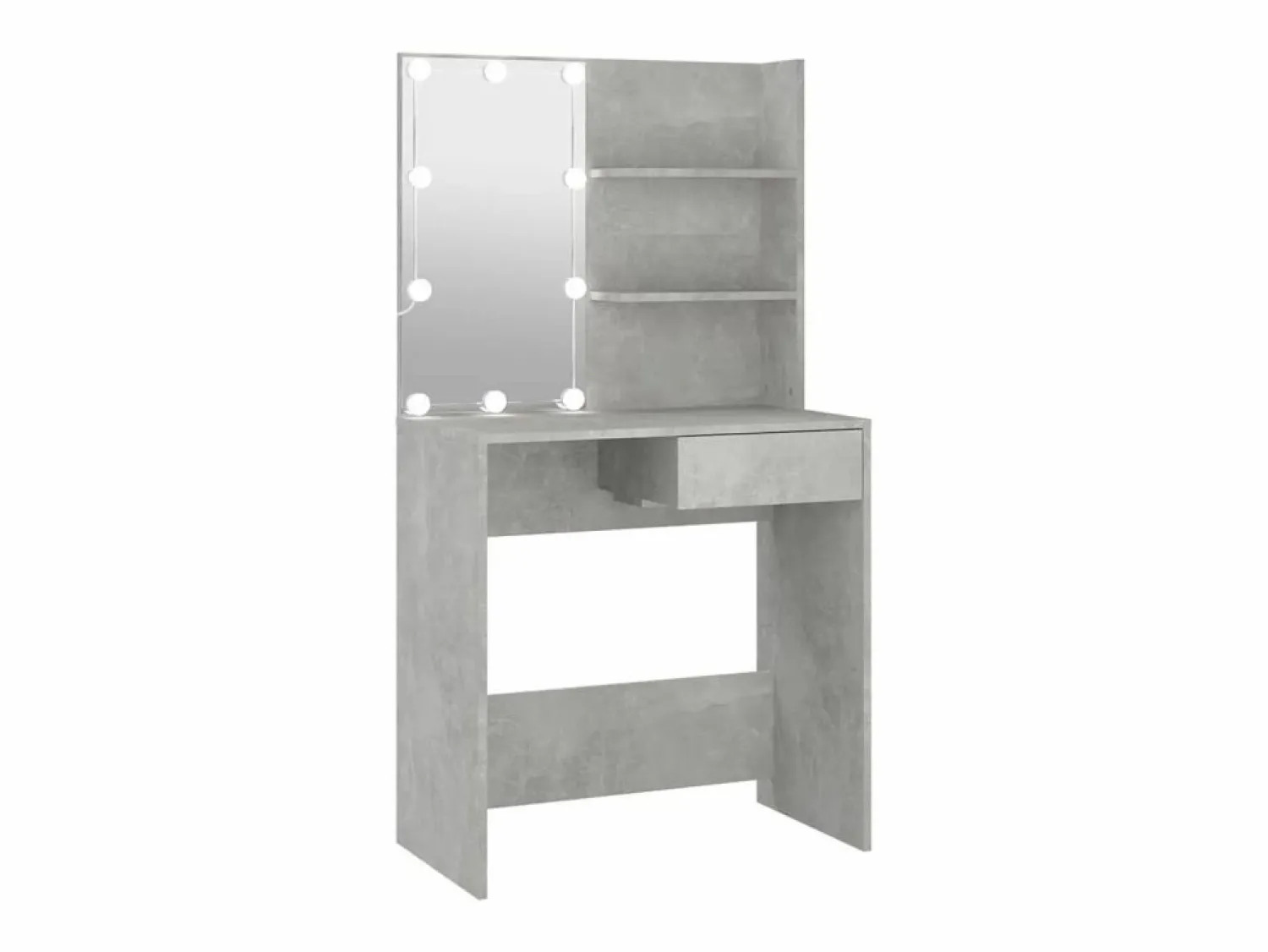 Discount Tocador con LED color hormigón 74,5x40x141 cm ES775640 Tocador