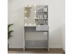Discount Tocador con LED color hormigón 74,5x40x141 cm ES775640 Tocador