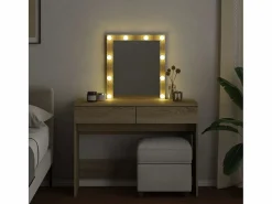 Tocador con LED color roble Sonoma 100x40x130 cm ES771527