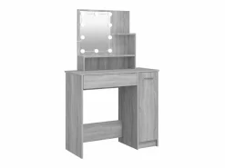 vidaxl Tocador con LED sonoma 86,5x35x136 cm