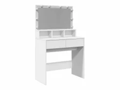Online vidaxl Tocador con luces LED 80x41x134,5 cm Blanco