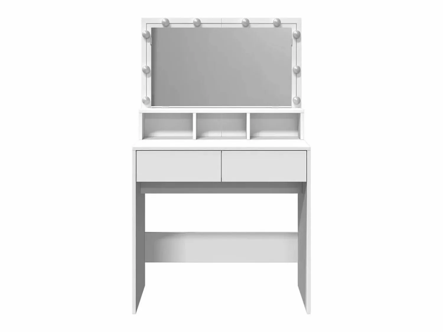 Online vidaxl Tocador con luces LED 80x41x134,5 cm Blanco