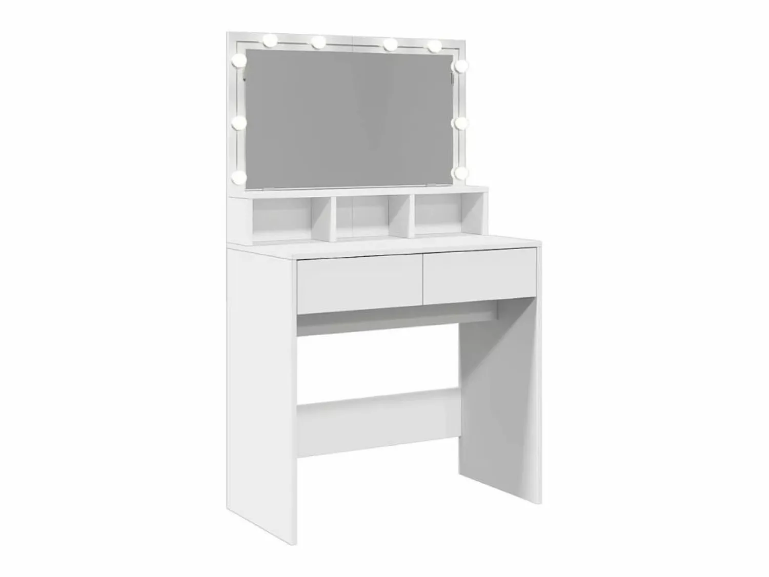 Online vidaxl Tocador con luces LED 80x41x134,5 cm Blanco