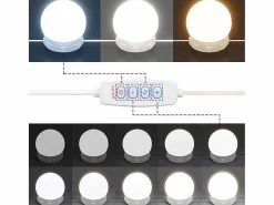 Best Tocador con luces LED 96x40x142 cm Tocador