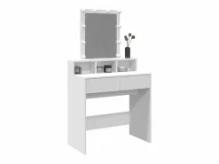 Hot vidaxl Tocador con luces LED 80x41x144,5 cm Blanco