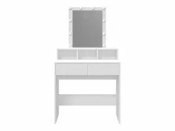 Hot vidaxl Tocador con luces LED 80x41x144,5 cm Blanco