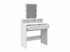 Hot vidaxl Tocador con luces LED 80x41x144,5 cm Blanco