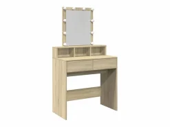 Discount Tocador con luces LED color roble Sonoma 80x41x144,5 cm ES810864 Tocador