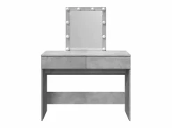 New Tocador con luces LED hormigón 100x40x130 cm ES297666 Gris