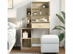 Tocador con mueble roble Sonoma 80x35x132 cm ES736550