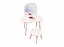 Tocador con taburete - Bailarina bailarina 48 x 60 x 40 / 27 x 28 x 28 cm Blanco