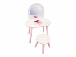 Tocador con taburete - Bailarina bailarina 48 x 60 x 40 / 27 x 28 x 28 cm Blanco