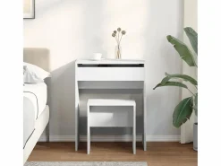 Hot Tocador con taburete 60x40x113,5 cm ES929628 Blanco
