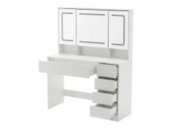 Hauss Spole Tocador con taburete, espejo y 5 cajones - Madera MDF -