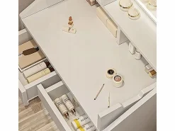Tocador cosmético con espejo para maquillaje grande estilo escandinavo