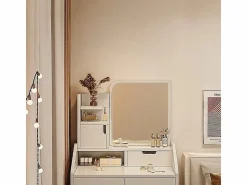 Tocador cosmético con espejo para maquillaje grande estilo escandinavo
