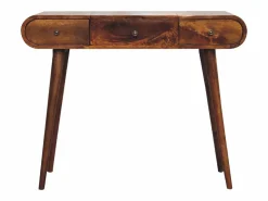 Tocador de castaño con espejo Artisan Furniture, 3 cajones, 1 espejo, marrón