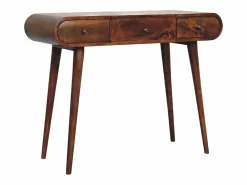 Tocador de castaño con espejo Artisan Furniture, 3 cajones, 1 espejo, marrón